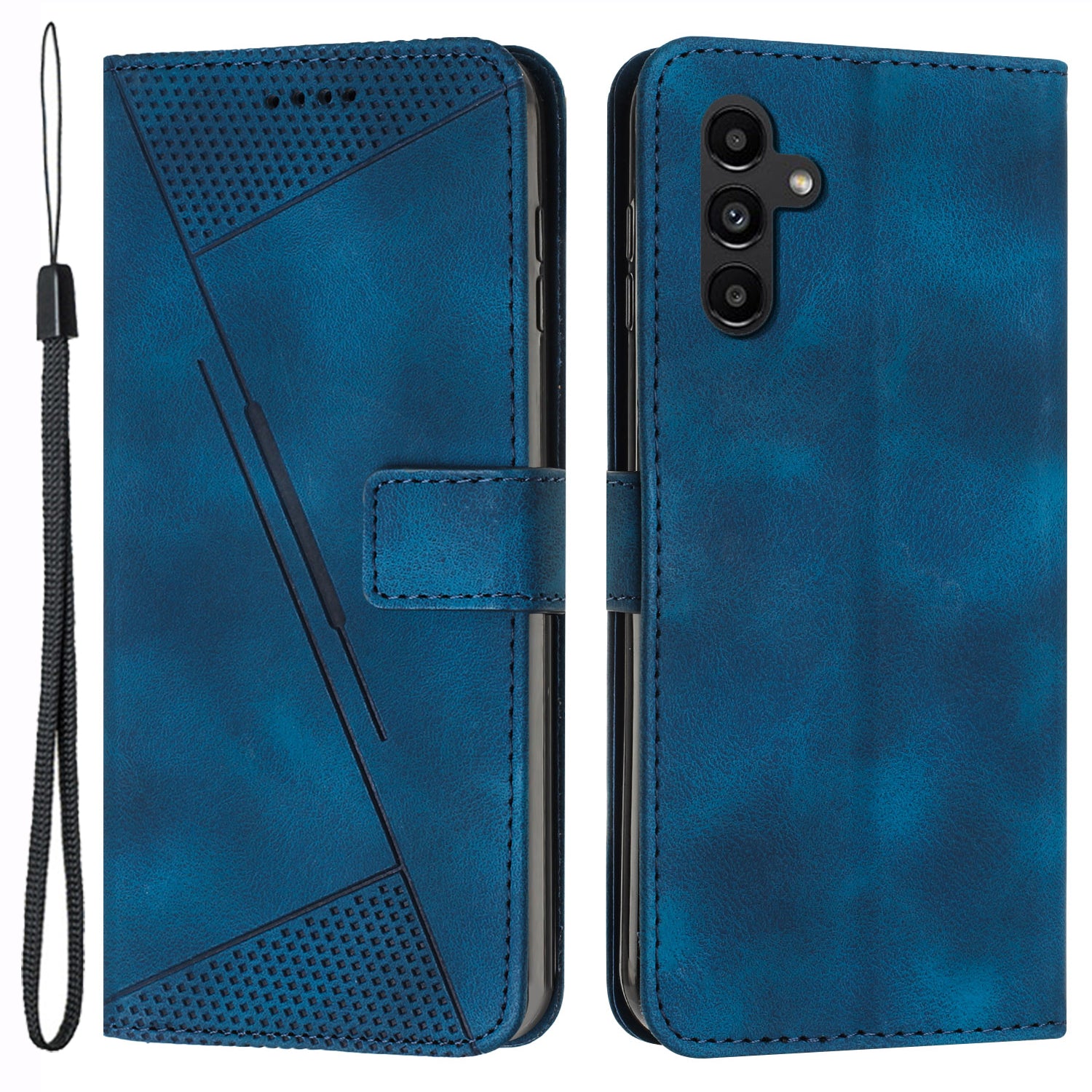 For Samsung Galaxy A55 5G Leather Flip Wallet Case Magnetic Card Slots Phone Cover - Sapphire For Samsung Galaxy A55 5G Leather Flip Wallet Case Magnetic Card Slots Phone Cover - Sapphire
